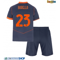 Maglie da calcio Inter Milan Nicolo Barella #23 Terza Maglia Bambino 2025-26 Manica Corta + Pantaloni corti)